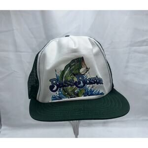 Adjust -A- Tab Fishing Bass Buster Vintage 80's Mesh Snapback Green One Size